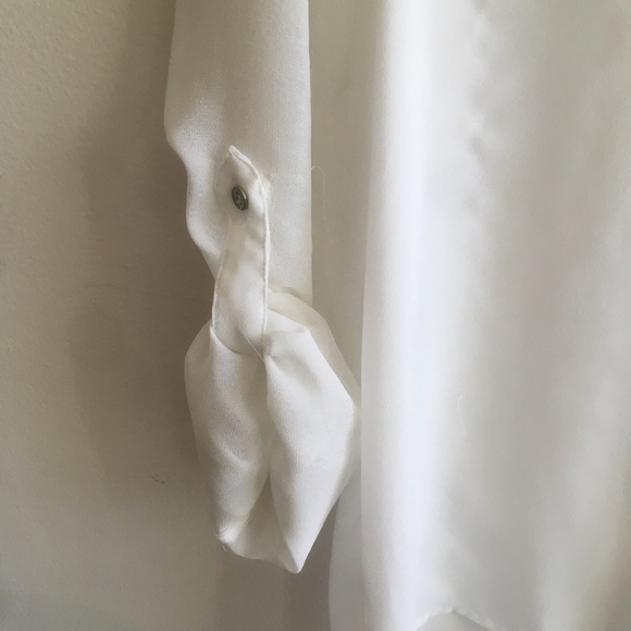 2 for 25 💥 Mango Suit Blouse in Ivory White / Flowy Loose Fit / Pleated details - Picture 5 of 7